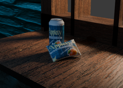Apple soda with a Snack
